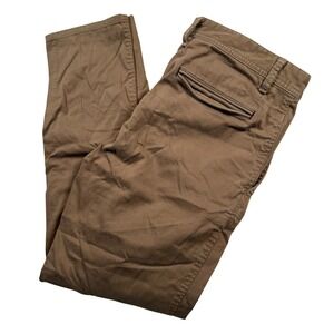 Rodd & Gunn Mens Custom Fit Brown Chino Pants Size 32S Italian Fabric Stretch